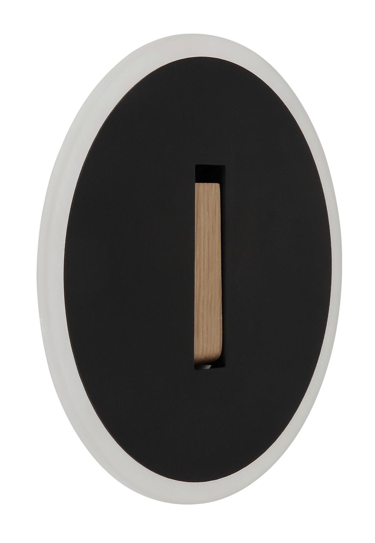 Led-wandleuchte 78410b Avery - Dunkelbraun/Schwarz, Design, Holzwerkstoff/Kunststoff (20,5/5cm) - Globo