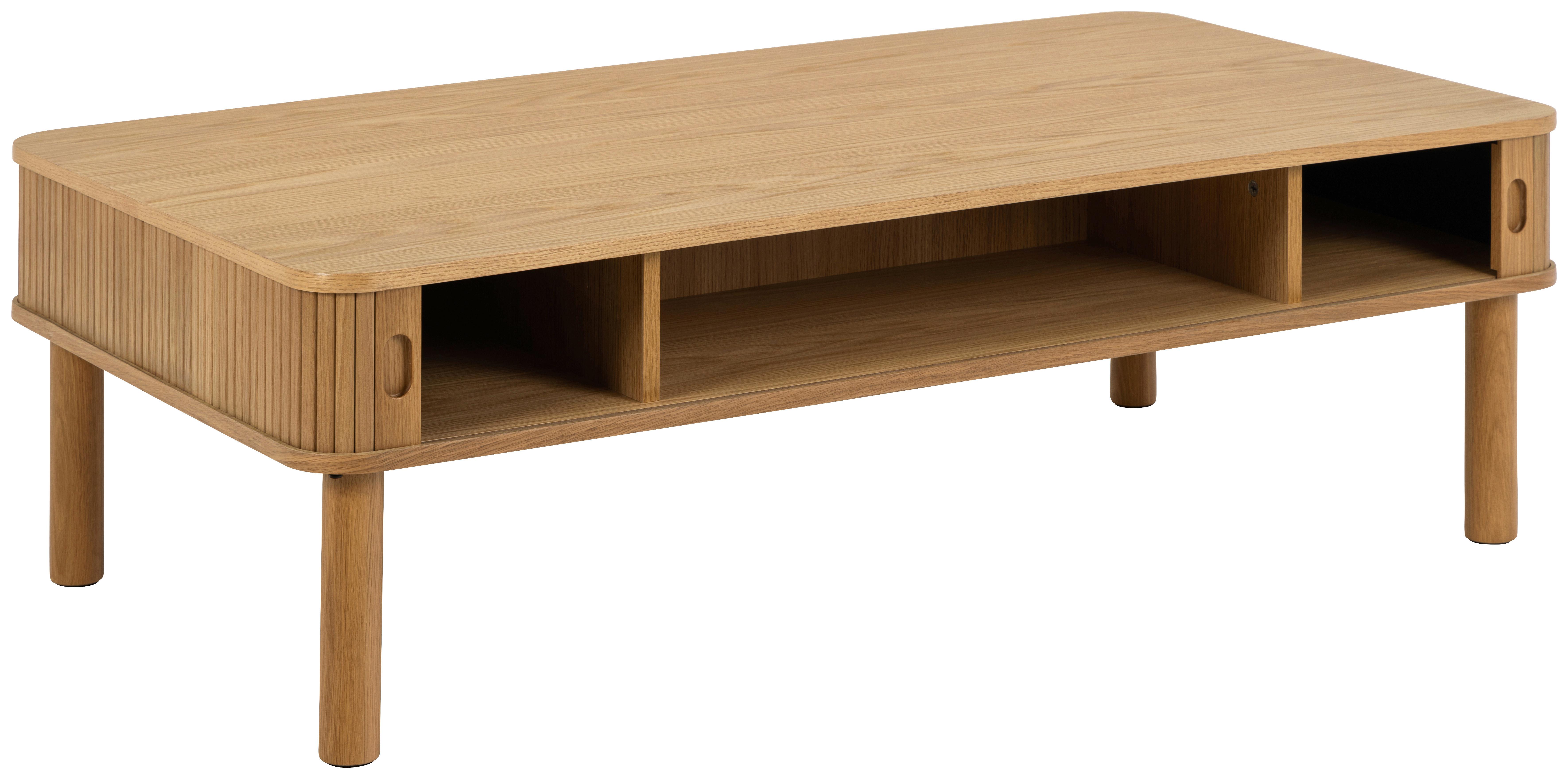 Konferenčný stolík LANGLEY - farba duba, Trend, kompozitné drevo (130/40/70cm)