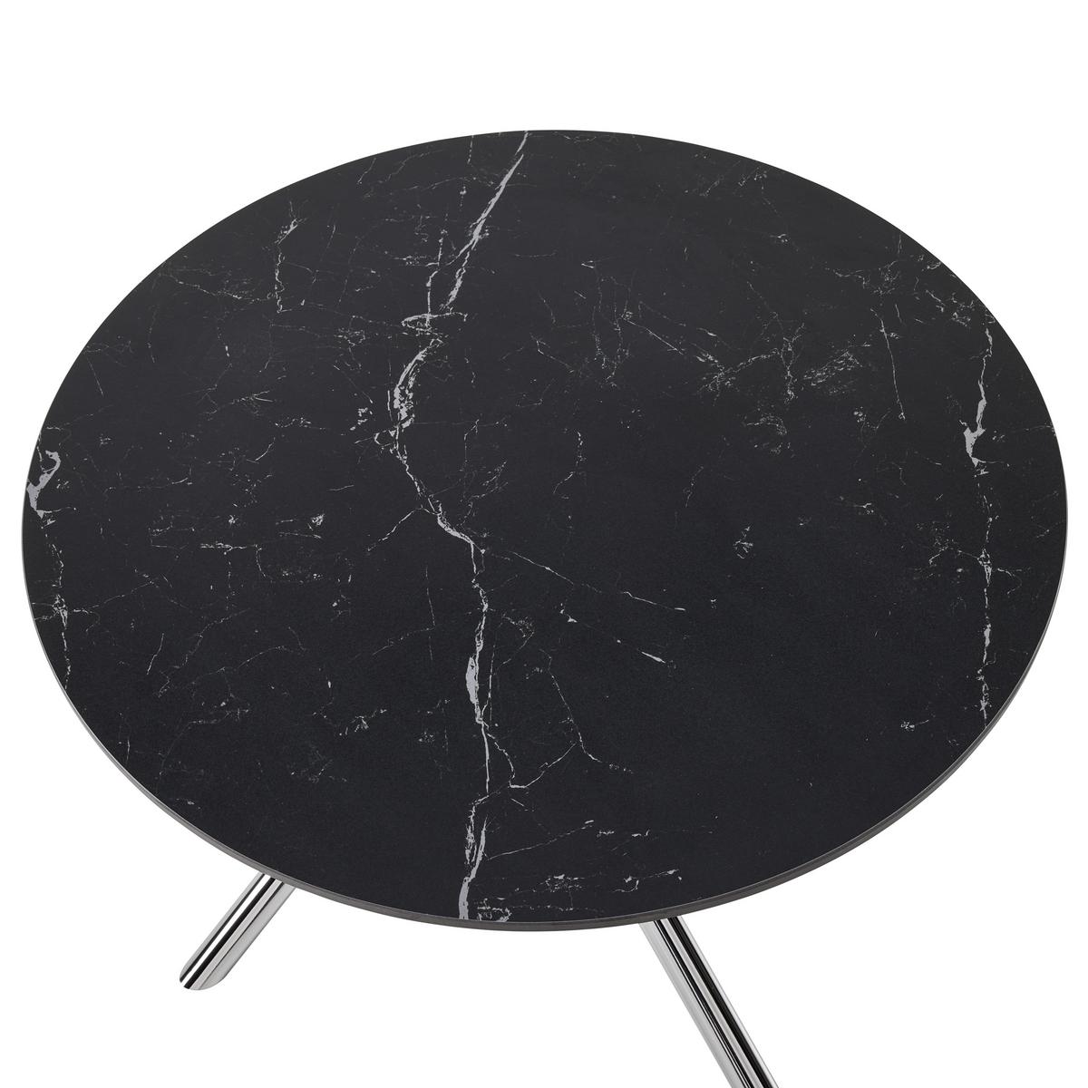 KONFERENČNÝ STOLÍK LANCE - čierna/chrómová, Design, kov/keramika (70/44cm) - Mömax