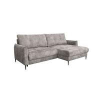 Rohová sedačka POLIS, obojstranná, sivohnedá - čierna/taupe, Modern, kov/textil (221/142cm) - Based