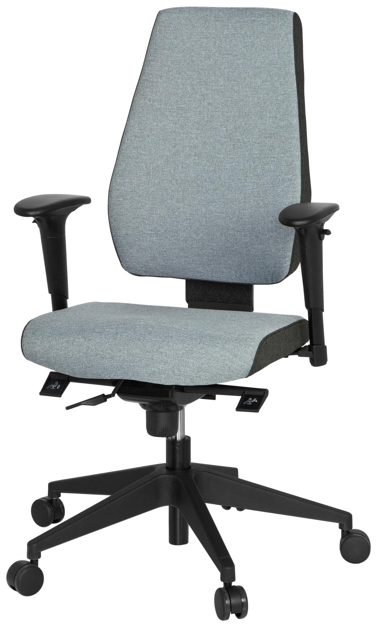 Drehstuhl Pro-Tec 500 Grau - Schwarz/Grau, MODERN, Kunststoff/Textil (56/123/47cm) - MID.YOU