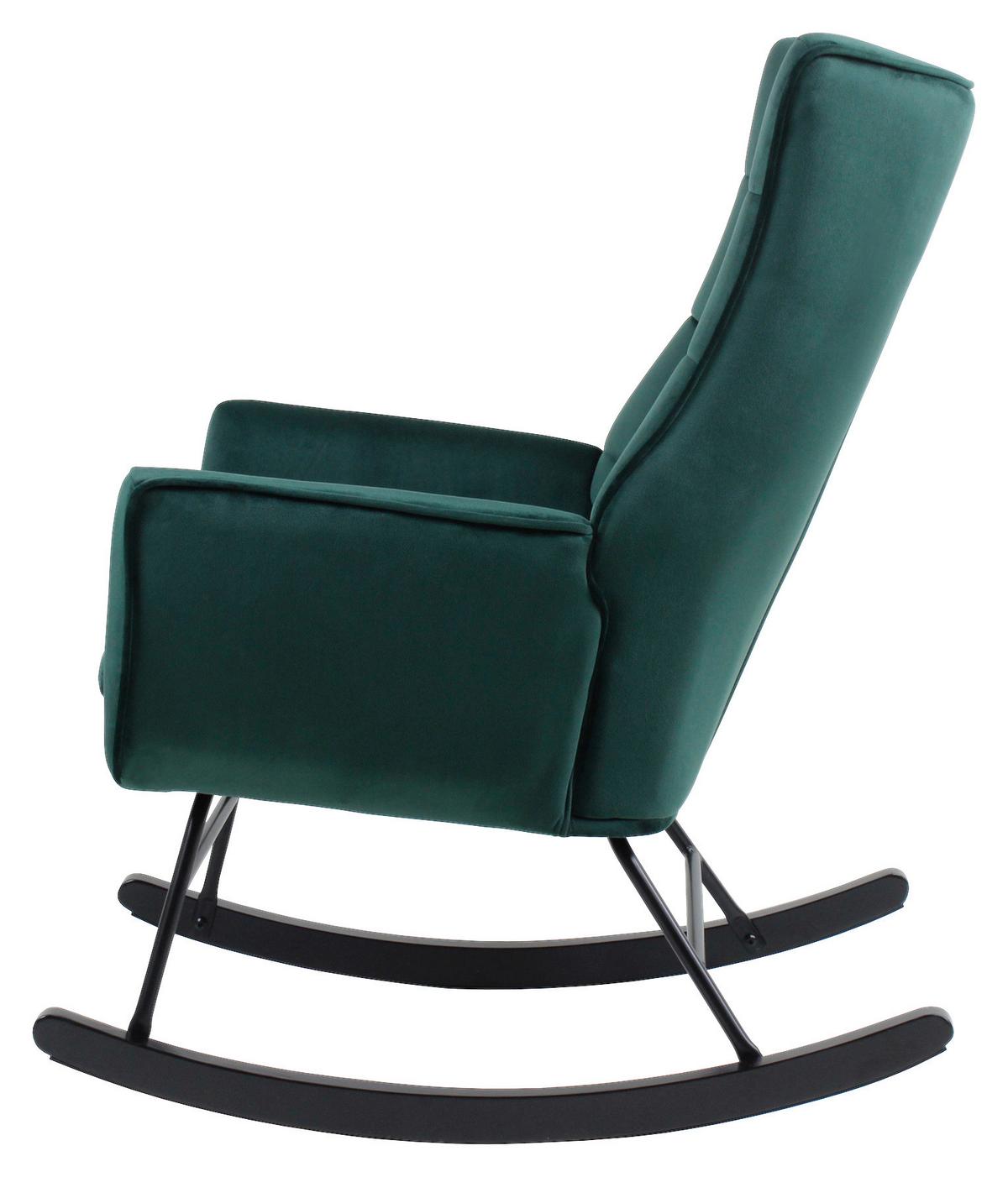 Schaukelstuhl Bryana 125 Grün, 68x97x88 cm - Grün, Design, Holz/Kunststoff (68/97/88cm) - Kayoom