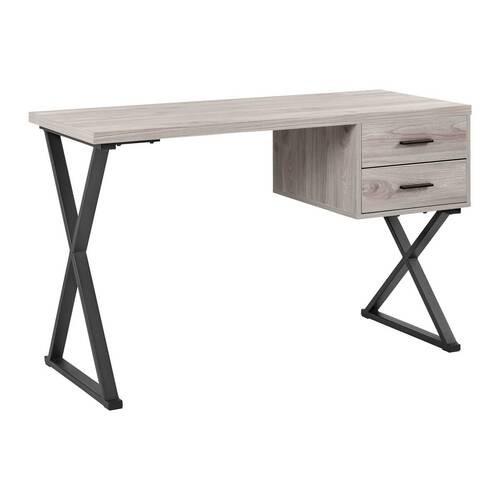 Písací stôl JULE dekor jaseň - čierna/farba jaseňa, Modern, kov (120/50/76cm) - Bessagi Home