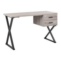 Psací stůl JULE dekor jasan - černá/barvy jasanu, Moderní, kov (120/50/76cm) - Bessagi Home