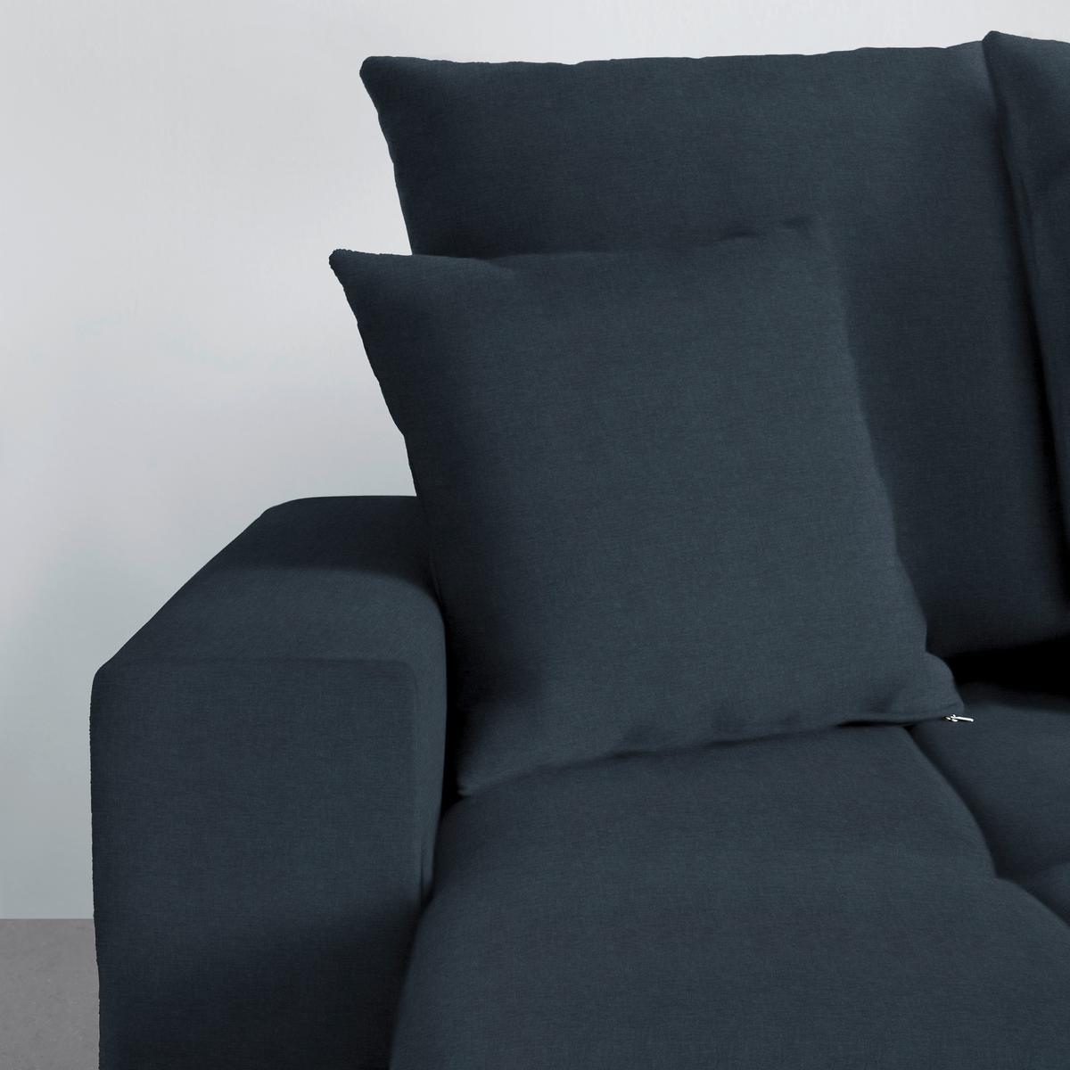 Rohová sedačka ALATRI, oboustr.,tmavě modrá,s polšt. - černá/zelená, Moderní, textil/plast (289/90/176cm) - Based