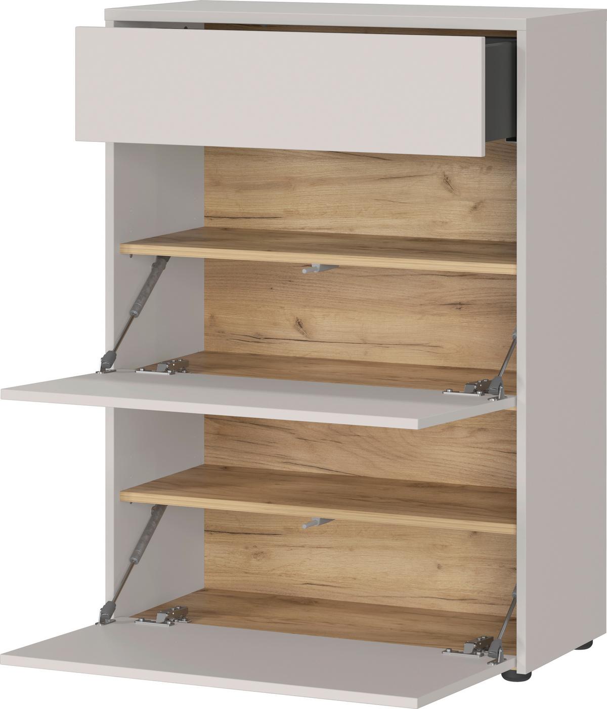 Garderobe Gw-Binetto 3-Teilig Kaschmir B: 100 cm - Kaschmir, Design, Glas/Holzwerkstoff (100/200/34cm) - Livetastic