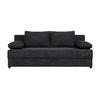 2-Sitzer-Sofa Mega Mit Schlaffunktion & Bettkasten - Schwarz, Design, Holzwerkstoff/Textil (190/80/75cm) - P & B