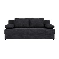 2-Sitzer-Sofa Mega Mit Schlaffunktion & Bettkasten - Schwarz, Design, Holzwerkstoff/Textil (190/80/75cm) - P & B