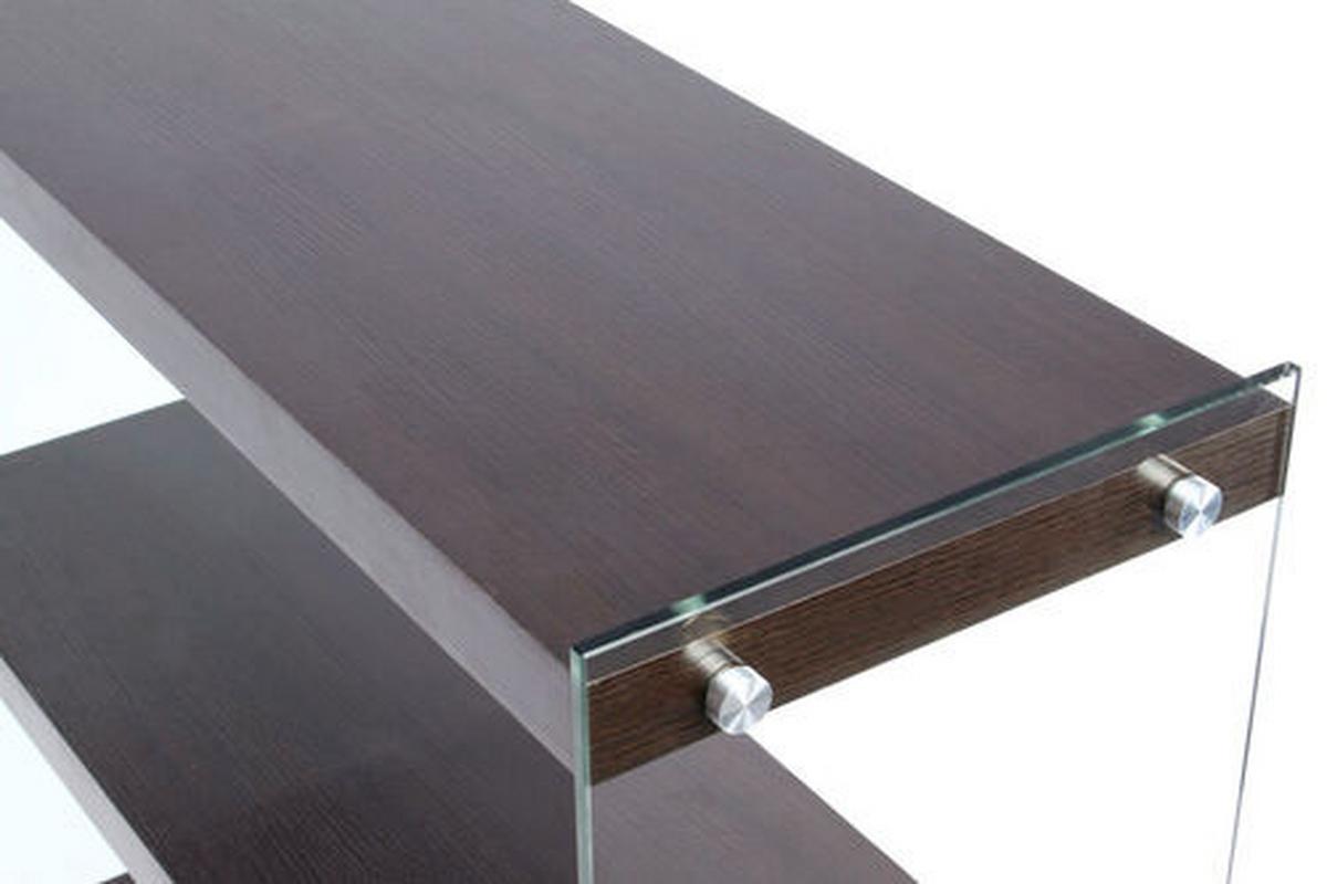Regal Elementary B: 83 cm Dunkelbraun/Glas Transparent - Dunkelbraun, MODERN, Glas/Holzwerkstoff (83/113/29,5cm) - Kayoom