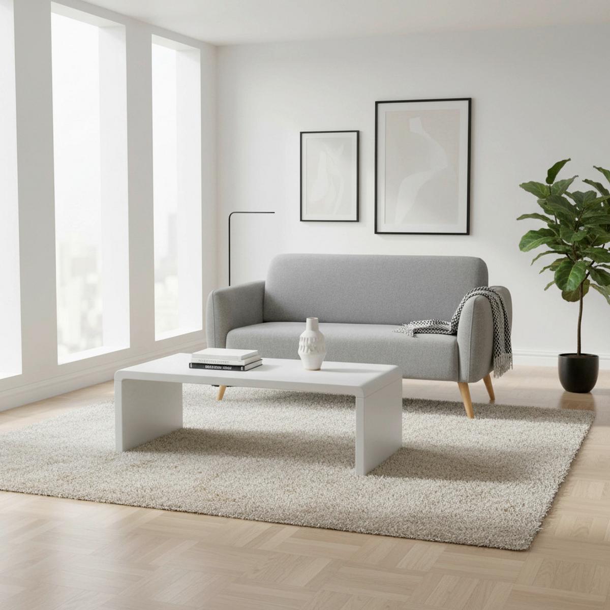 Pohovka PIA šedá - tmavě šedá/přírodní barvy, Moderní, dřevo/textil (146/76/75cm) - Bessagi Home