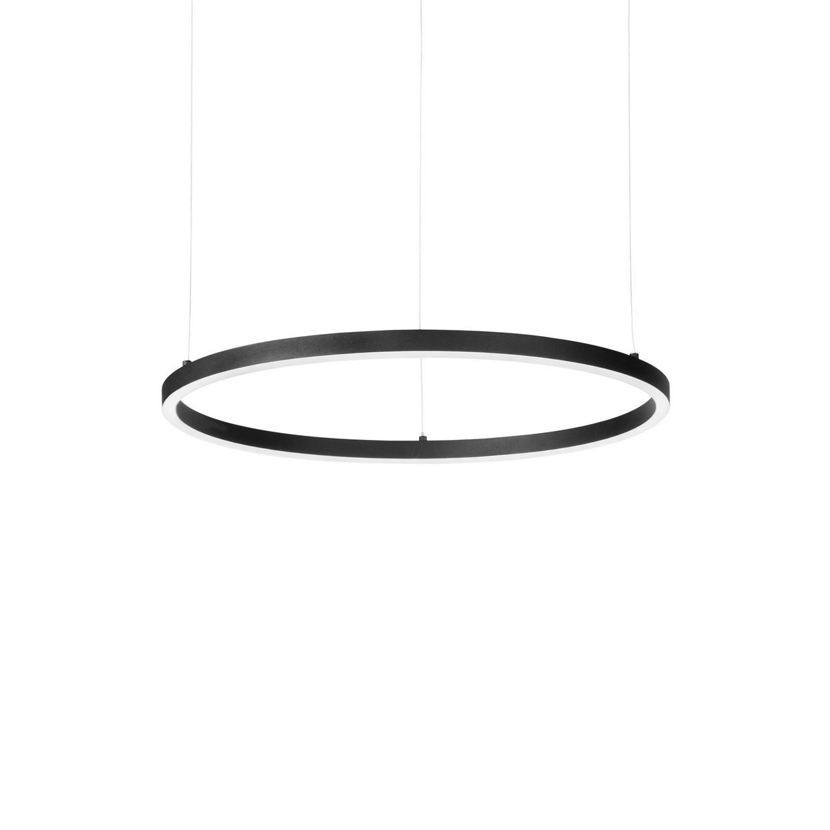 LED-Hängeleuchte Oracle Slim Schwarz D: 50 cm - Schwarz, Design, Kunststoff/Metall (50/27,5/202,5cm) - Ideal Lux