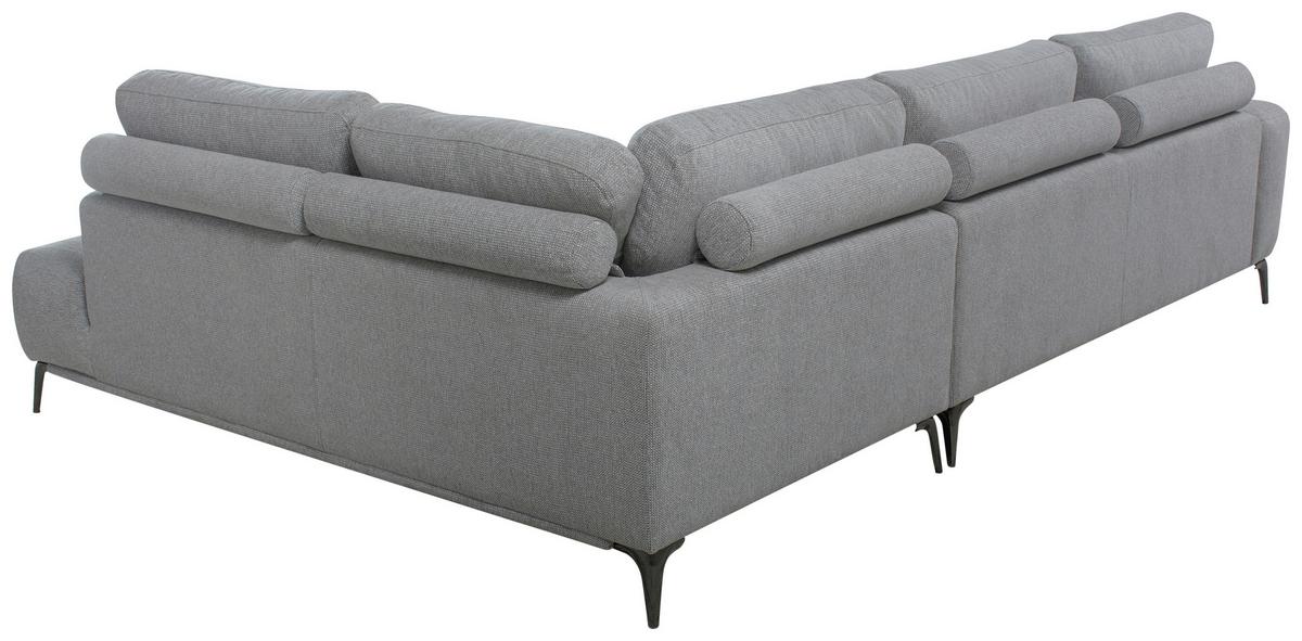 Sofa Orlando Webstoff Grau, S: 294x204cm - Naturfarben/Grau, MODERN, Holz/Textil (294/204cm)