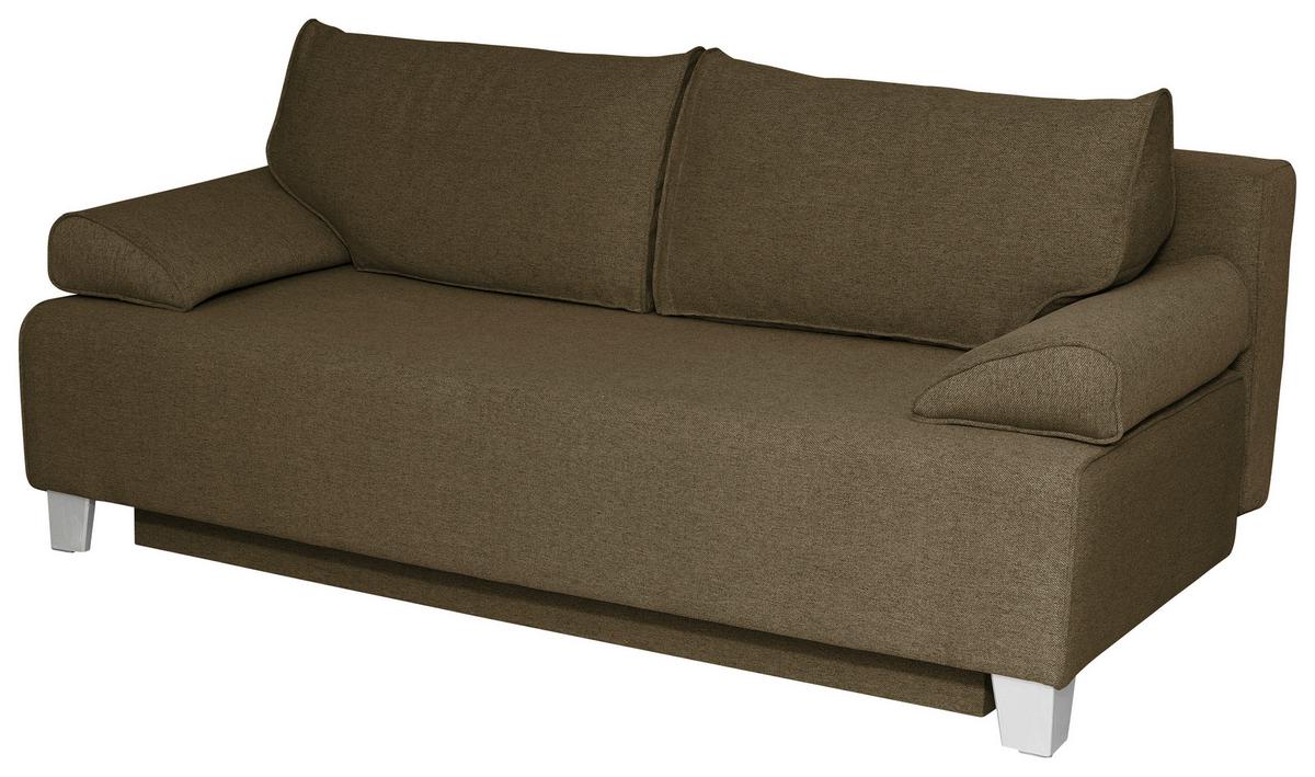 Schlafsofa Lena - Weiß/Braun, Design, Textil (190/75/97cm) - P & B