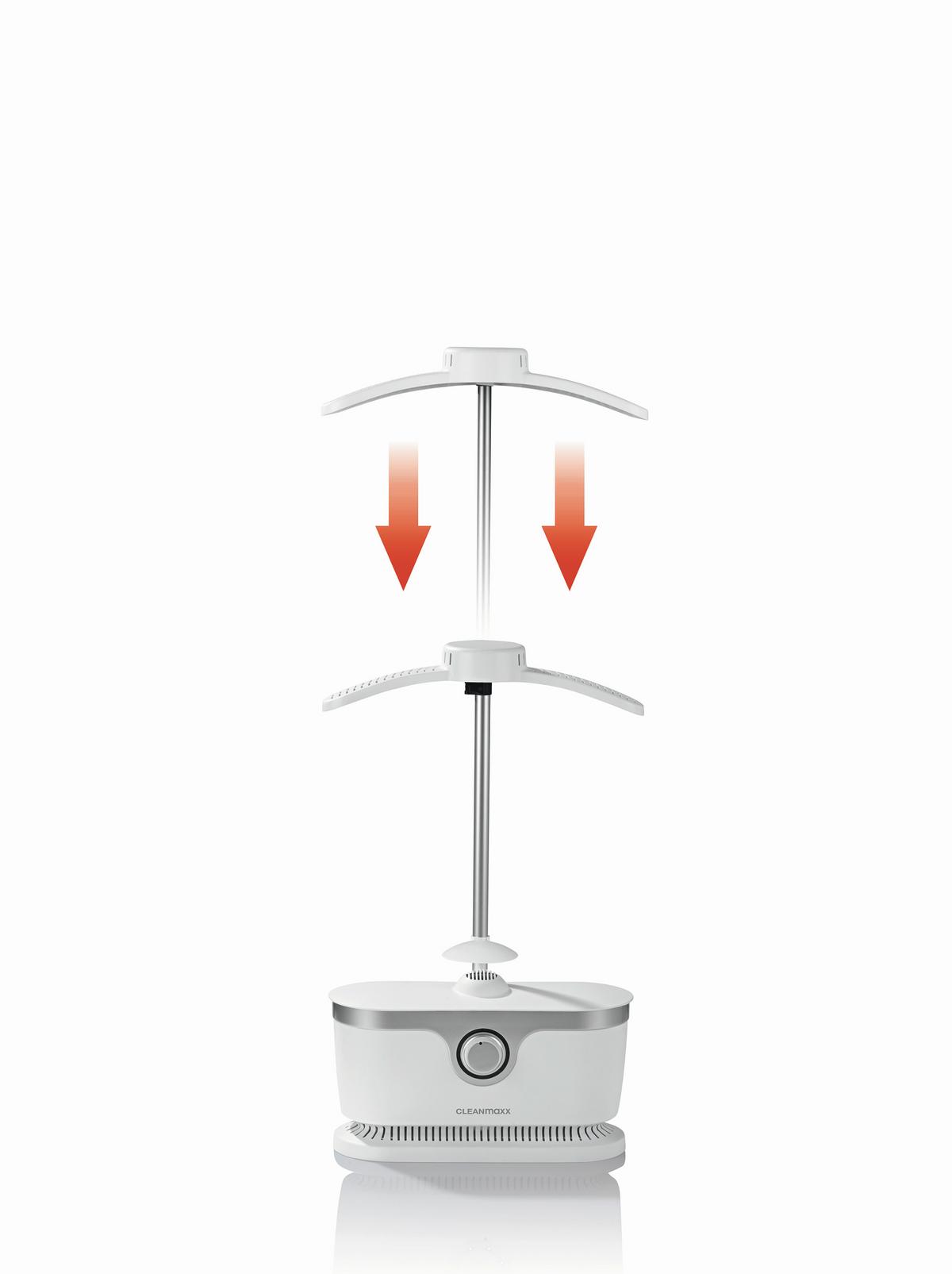 DAMPFBÜGELEISEN 1800W, Silber, Weiß - Silberfarben/Weiß, Kunststoff/Metall (42.3/18.1/105cm) - CLEANMAXX