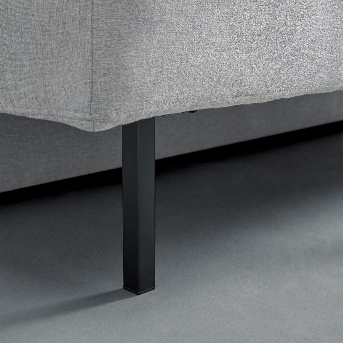 Rozkladacia pohovka CLAUDIO - čierna/svetlosivá, Modern, drevo/textil (200/85/93cm) - Livetastic