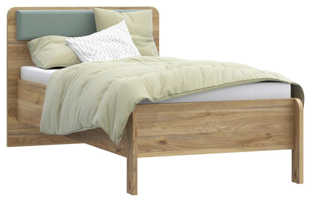 POSTEĽ HOA - farba duba/šalviovozelená, Modern, kompozitné drevo (90/200cm)