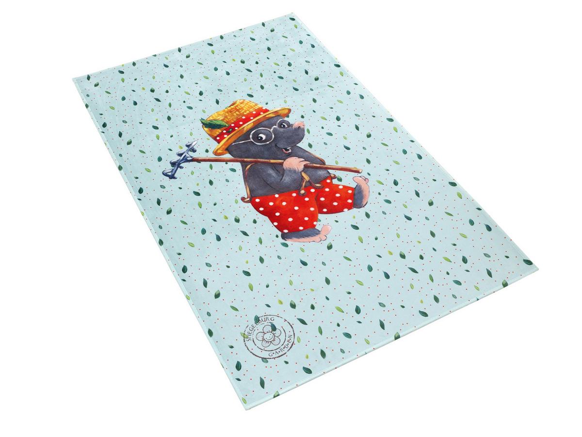 Kinderteppich Maulwurf Grün/ Rot Garden 100x160 Cm - Rot/Mintgrün, Trend, Textil (100/160cm)