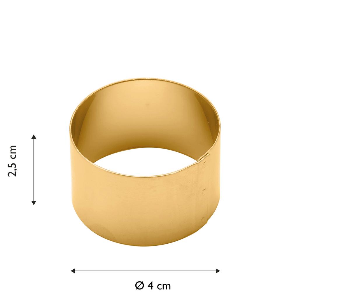 Serviettenringeset Ew-Nr-2108g - Goldfarben, Basics, Metall (4/2,5cm) - Echtwerk
