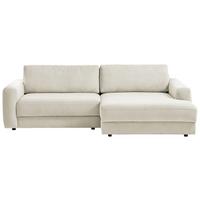 Ecksofa Bourbon - Creme/Schwarz, MODERN, Textil (250/176cm) - Trendmanufaktur