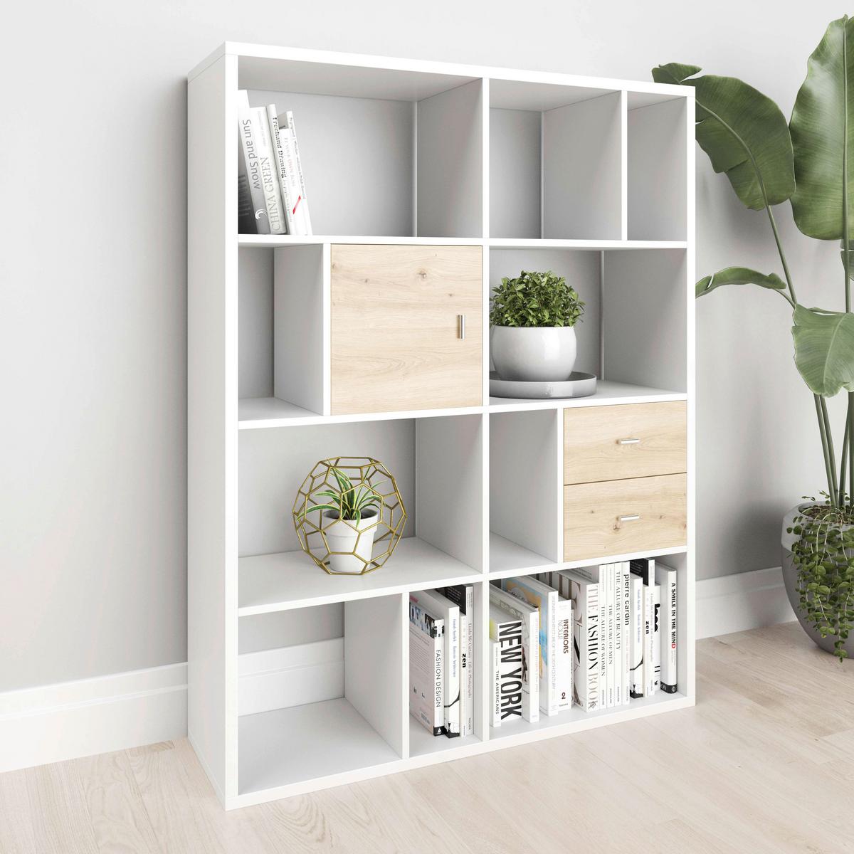 Regal Fortuna - Weiß, Basics, Holzwerkstoff (113/147/34cm) - MID.YOU
