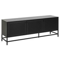 Sideboard Newcastle  B: 160 cm Schwarz 3-Türig - Schwarz, KONVENTIONELL, Metall (160/60/40cm) - MID.YOU