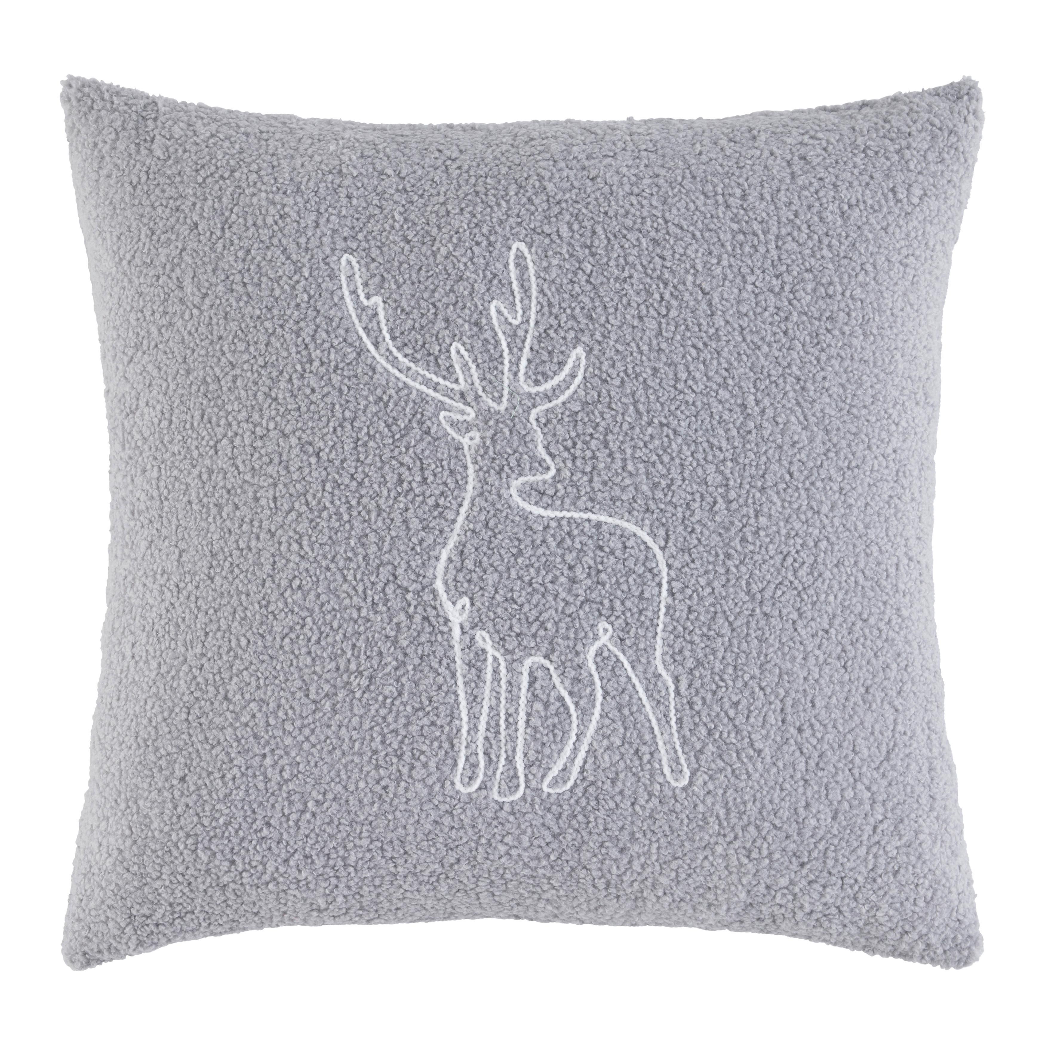 DEKORAČNÝ VANKÚŠ CASPER - sivá/biela, textil (45/45cm) - Mömax
