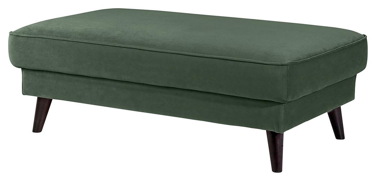 Polsterhocker Lumber Jack Dunkelgrün Velours - Wengefarben/Dunkelgrün, MODERN, Textil (123/45/74cm) - Trendmanufaktur