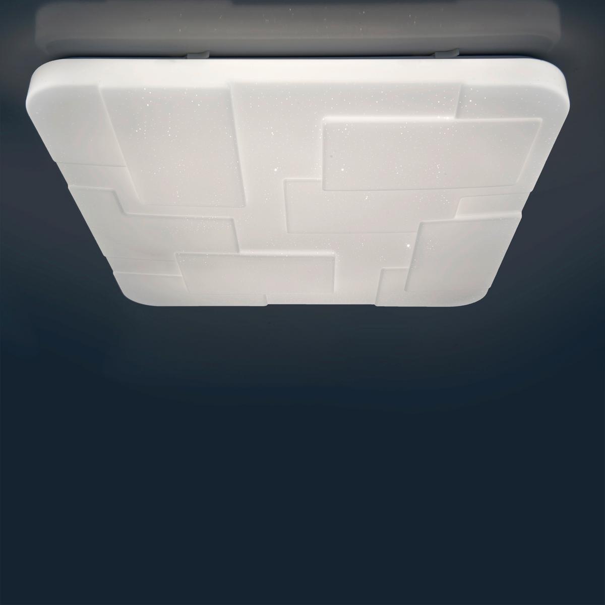 Led-deckenleuchte Luxor L: 54 Cm Dimmbar Mit Fernbedienung - Weiß, Design, Kunststoff/Metall (54/6,5cm) - Näve