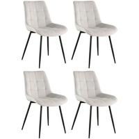 STUHL-SET LENNY - Schwarz/Weiß, LIFESTYLE, Holz/Textil (54/88/60cm) - Livetastic