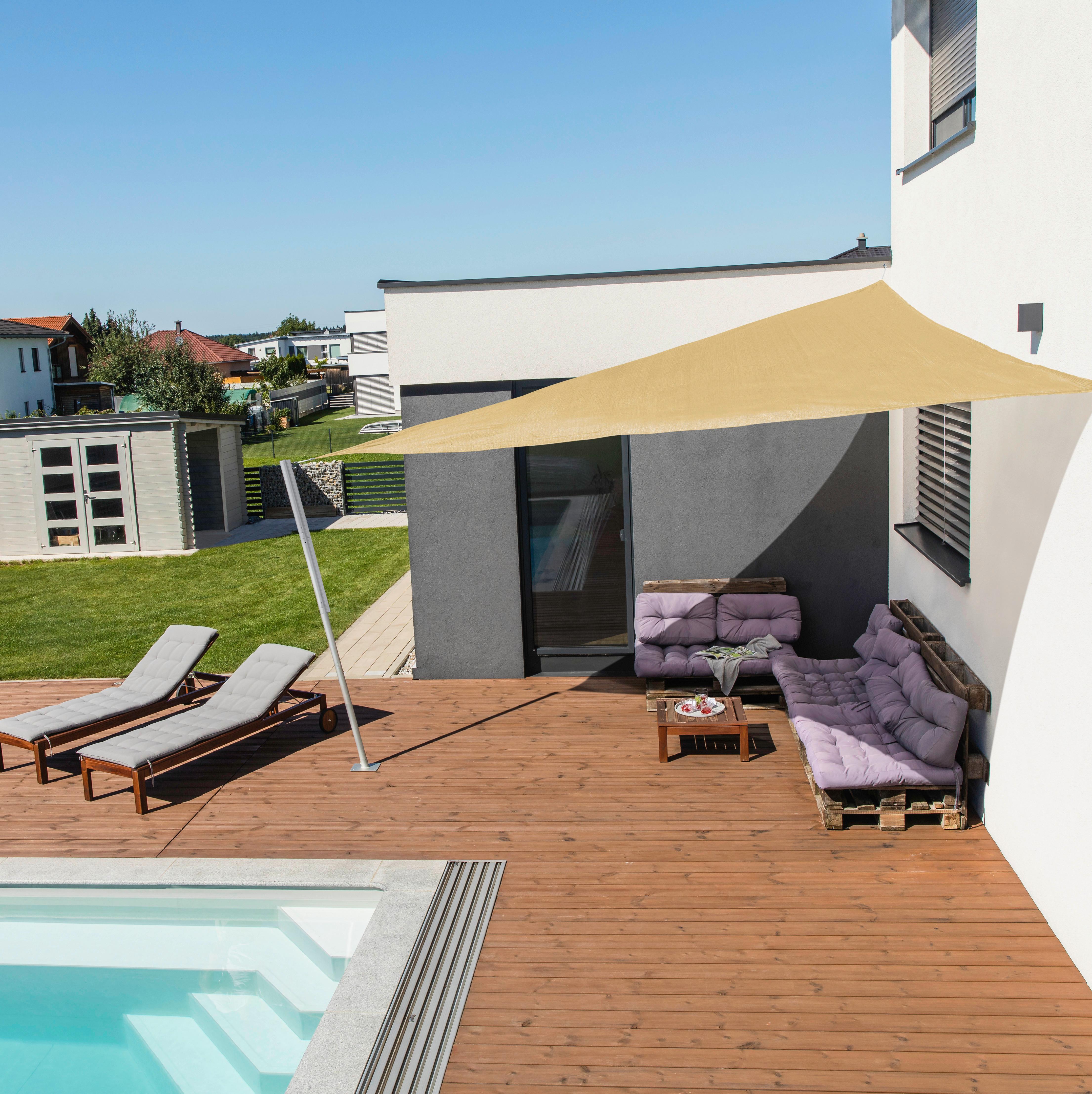 Sonnensegel Dreieck 5x5x5 M - Champagner, Basics (500/500/500cm)
