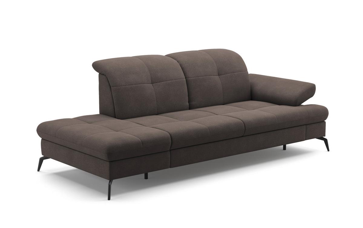 Récamiere Amica E, Graphitfarben B: 231 - Schwarz/Graphitfarben, KONVENTIONELL, Textil (231/90/122cm) - Sit & More