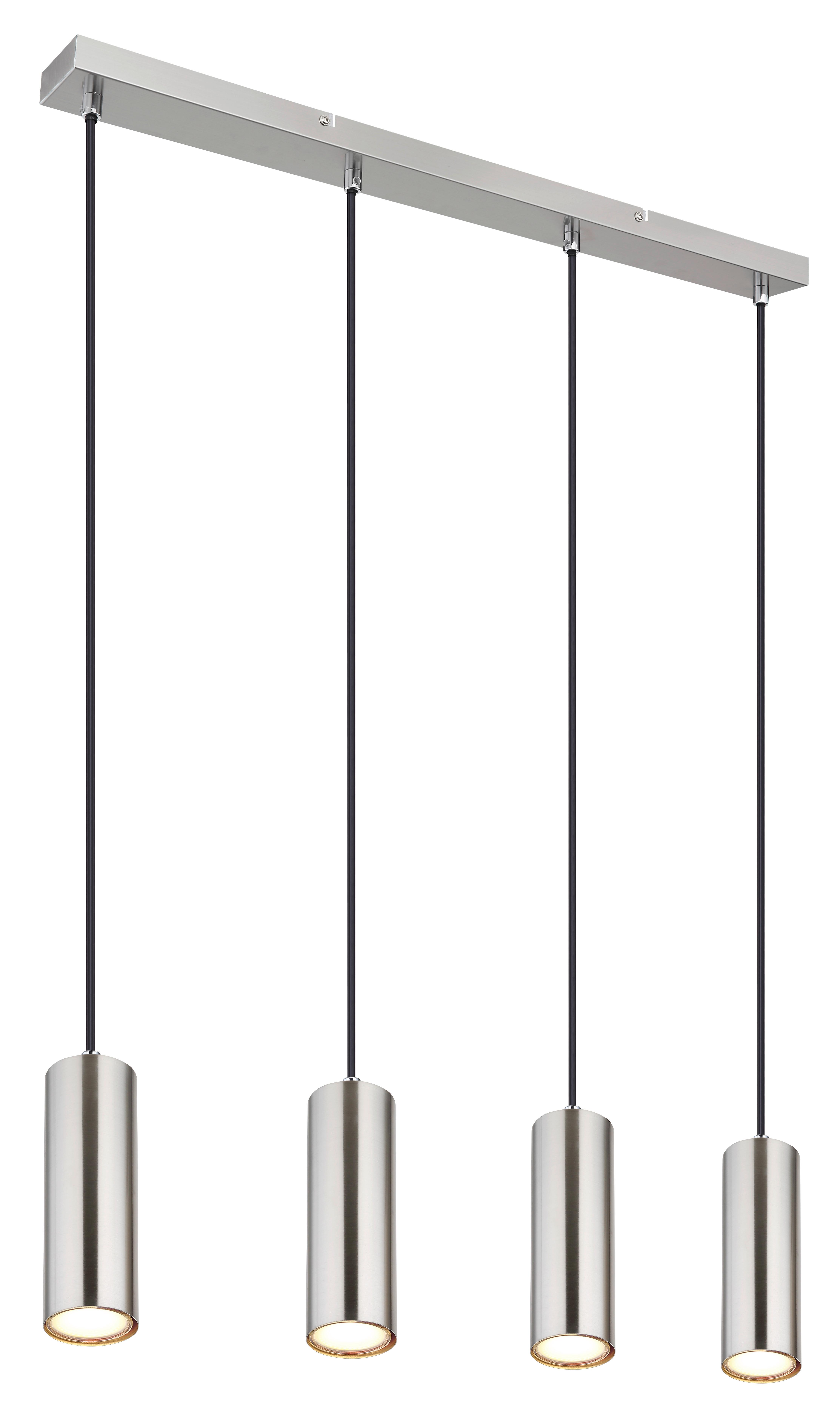 Hängeleuchte H: 120 cm 4-Flammig, Chromfarben - Chromfarben, Design, Metall (65/6/120cm) - Globo