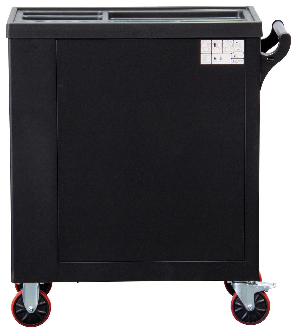 Werkstattwagen Leer Schwarz/Rot - Rot/Schwarz, Basics (79,51/96,97/45,5cm)