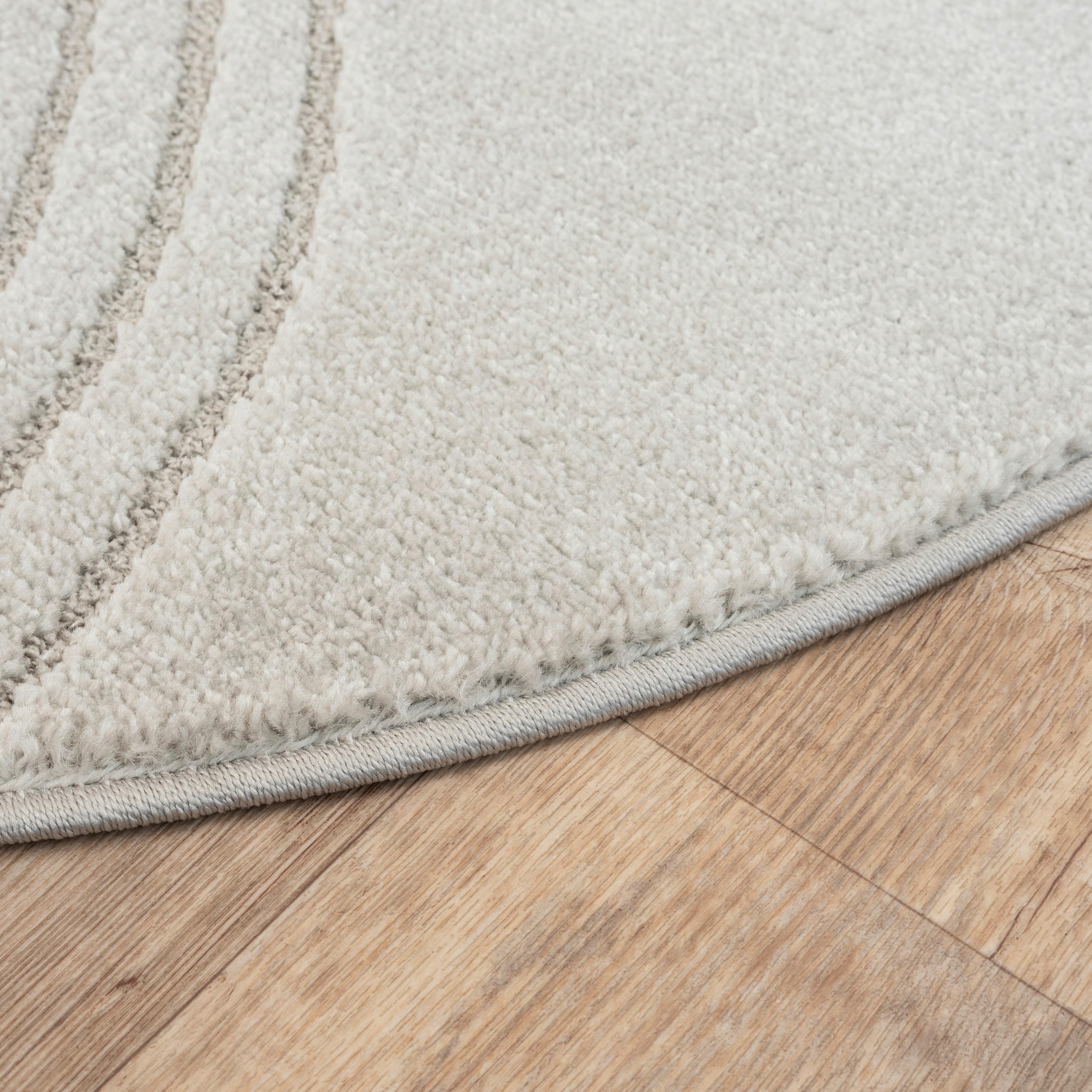 Webteppich Eclipse Grau Ø Ca. 120cm - Grau, Basics, Textil (120cm)
