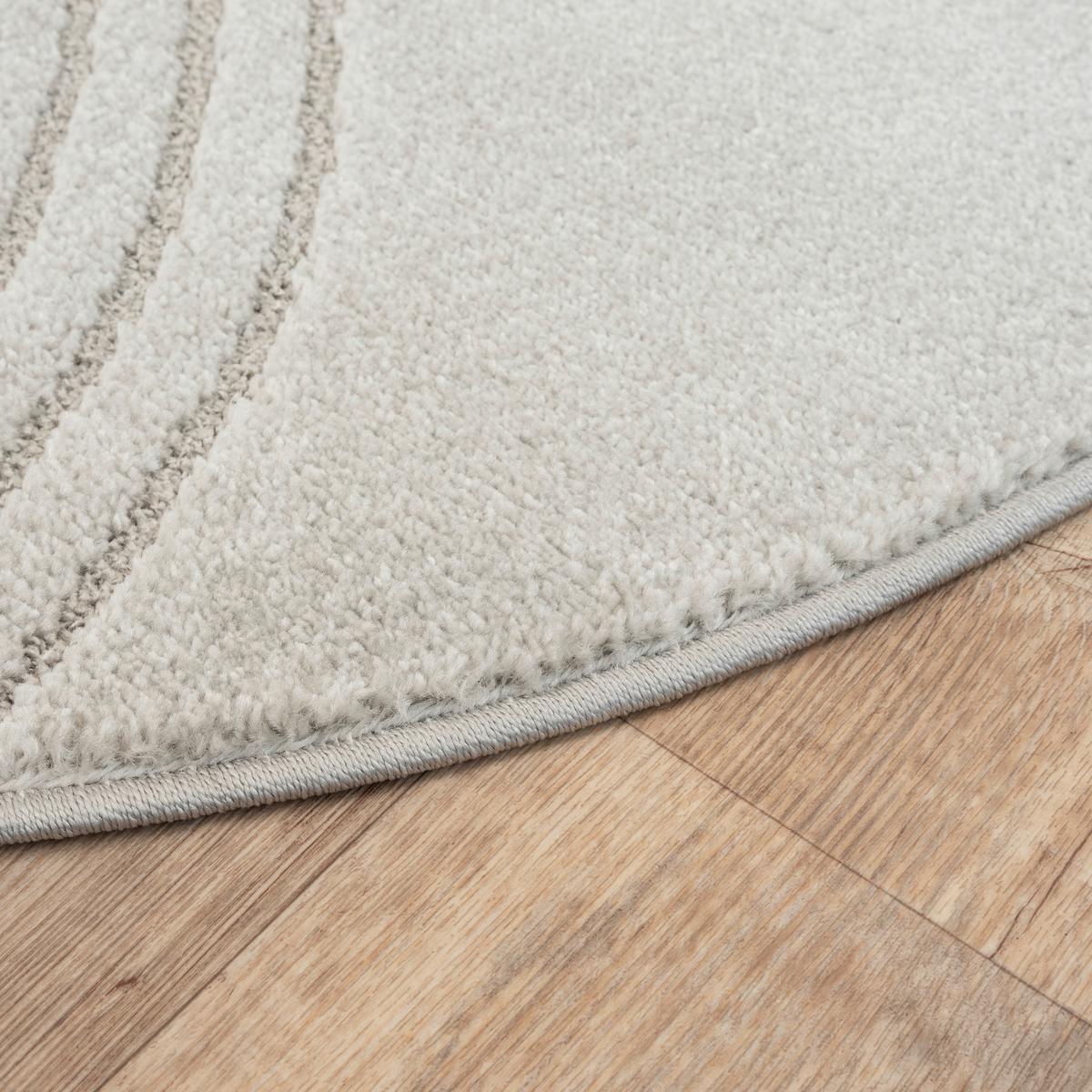 Webteppich Eclipse Grau Ø Ca. 120cm - Grau, Basics, Textil (120cm)
