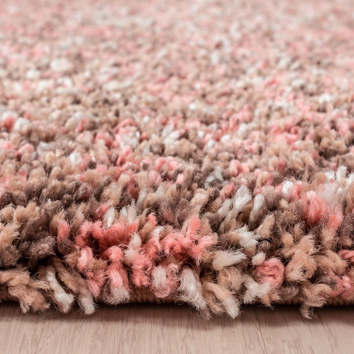 Hochflorteppich Enjoy - Rosa, KONVENTIONELL, Textil (80/80cm) - Novel