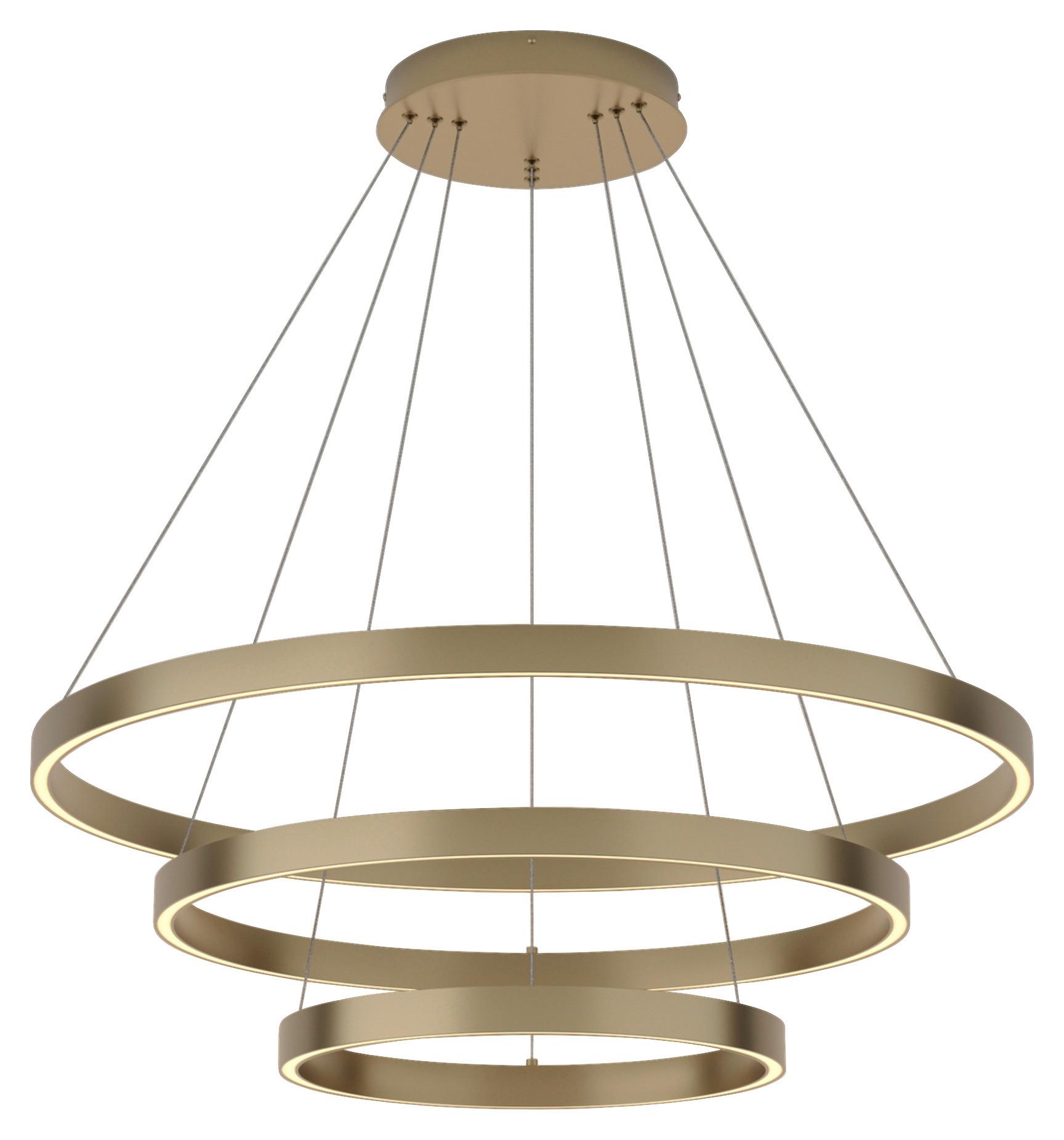 Pendelleuchte Rim - Messingfarben, Basics, Metall (80/100/80cm) - MAYTONI
