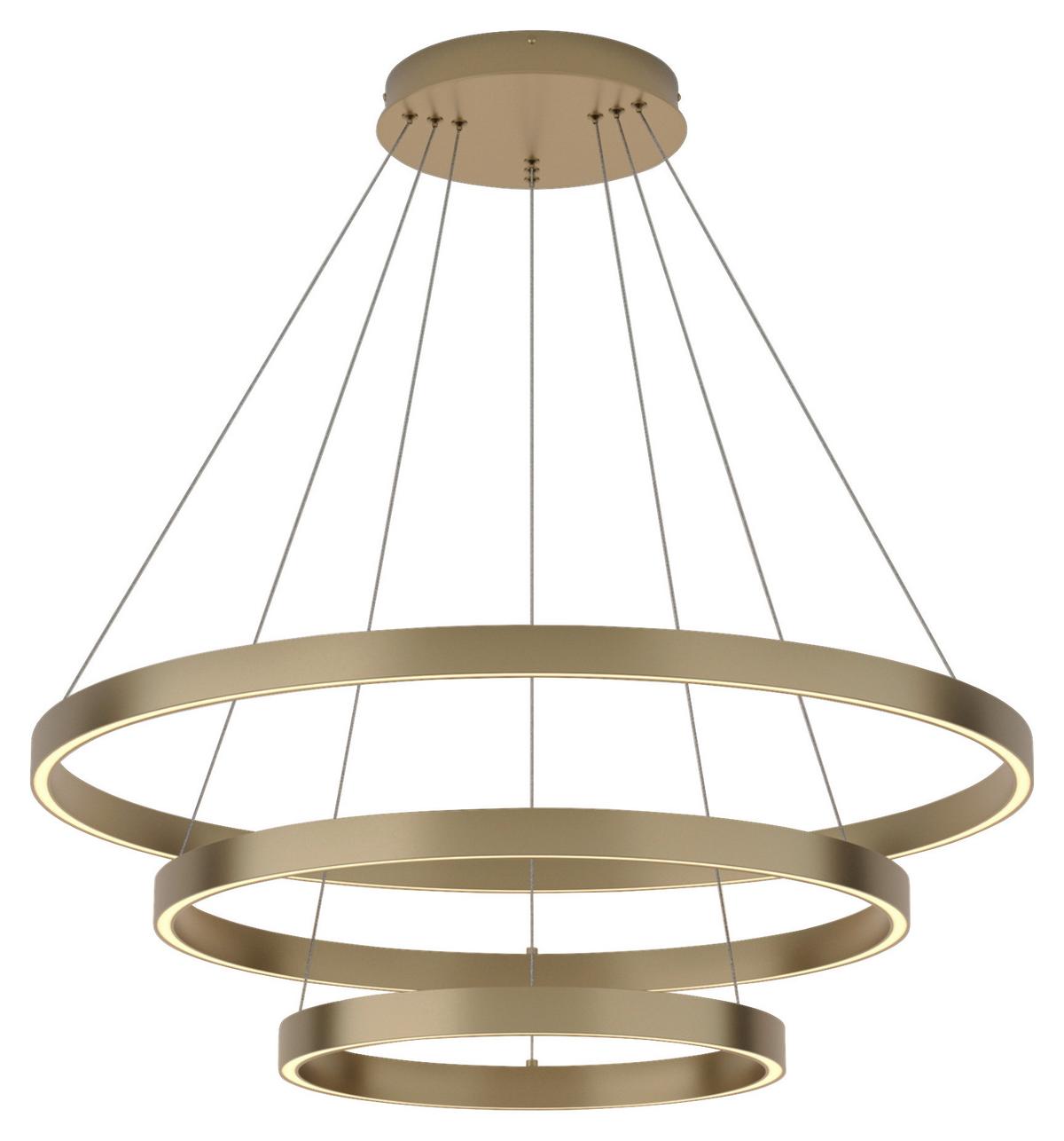 Pendelleuchte Rim - Messingfarben, Basics, Metall (80/100/80cm) - MAYTONI
