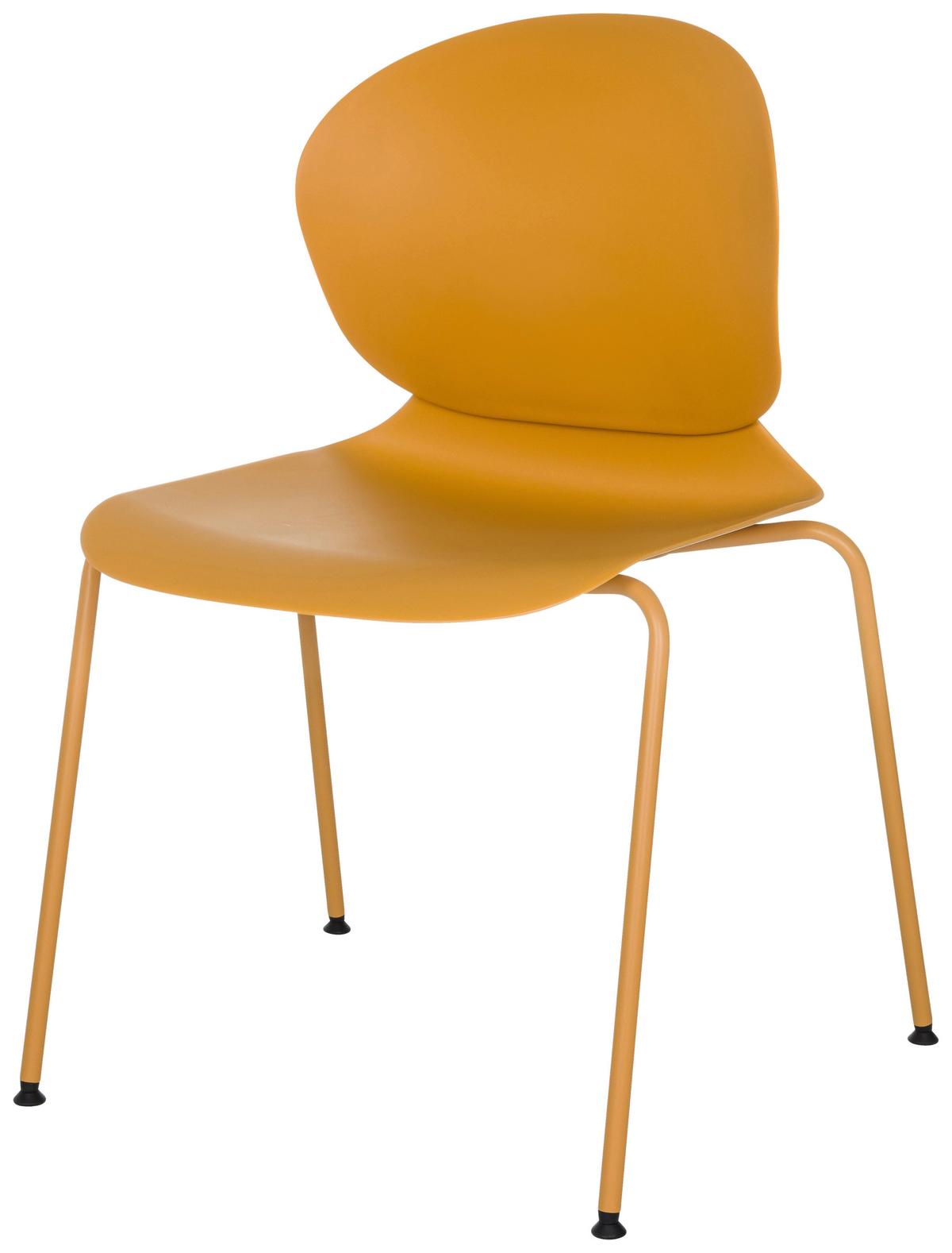 Besucherstuhl T36 Vi Gelb B: 56 cm - Gelb, MODERN, Kunststoff/Metall (56/80/54cm) - MID.YOU