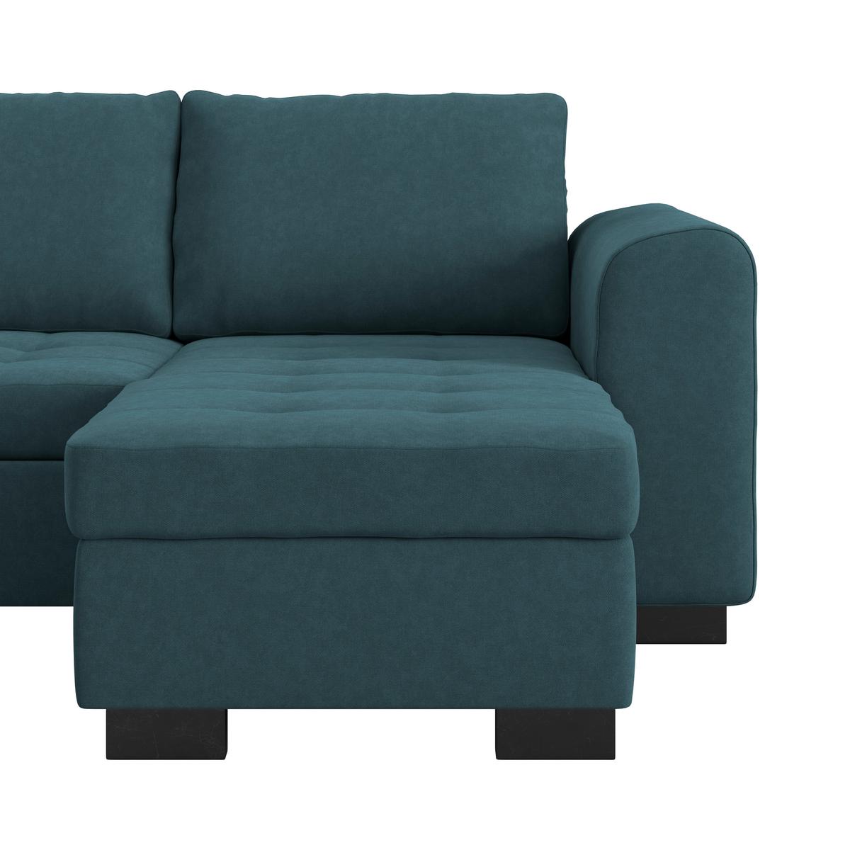 SEDACÍ SOUPRAVA MALTE -BASED- - šedá/modrá, Moderní, textil/plast (178/305/155cm) - Based