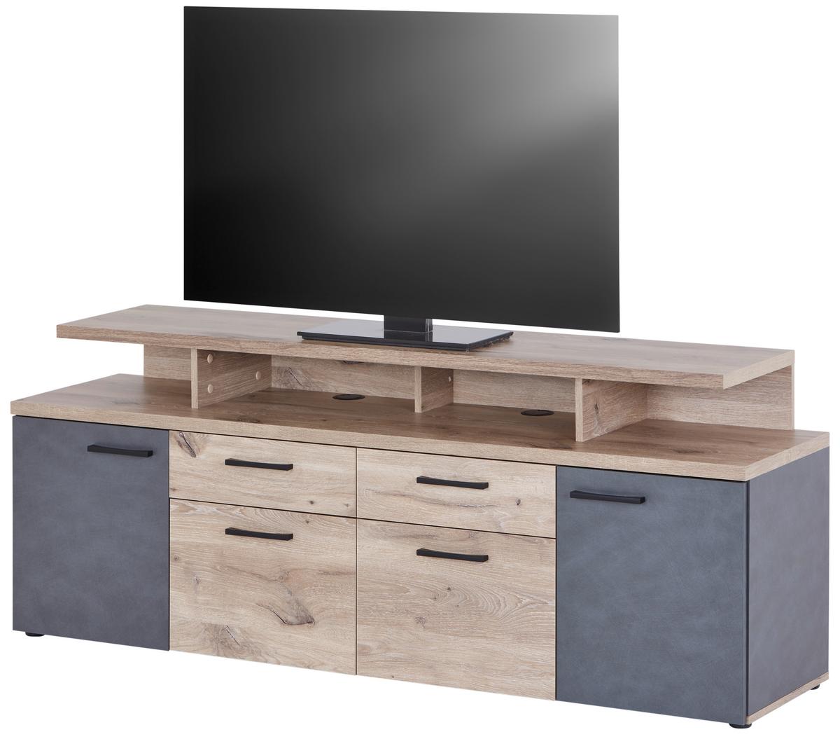 Phonotisch Comton cmnt241-M768 - Eichefarben/Dunkelgrau, MODERN, Holzwerkstoff/Kunststoff (169,3/67/41,4cm)