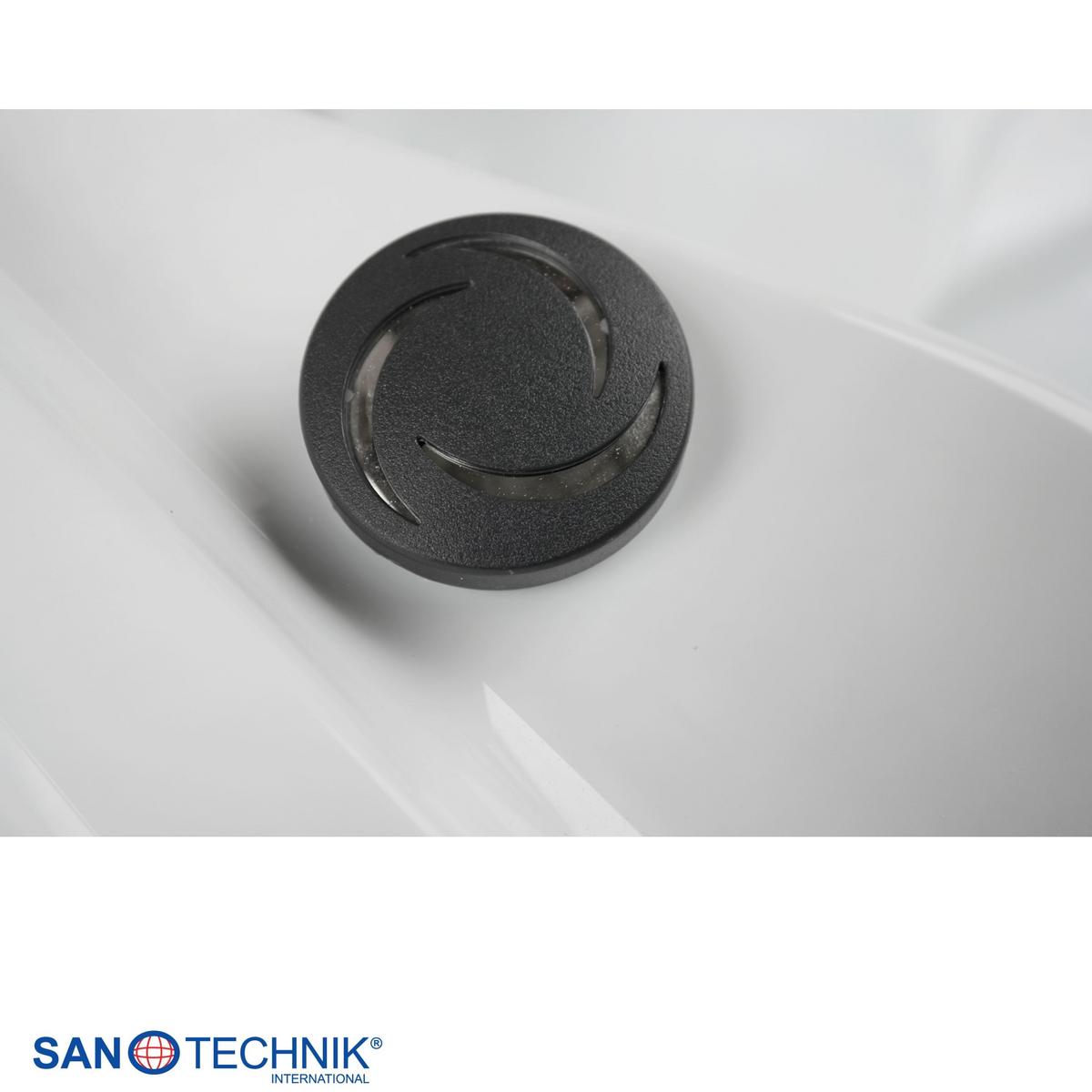 Whirlpool Parma, mit Abdeckung 180x160x76 cm - Grauweiß, KONVENTIONELL, Kunststoff (180/160/76cm) - Sanotechnik