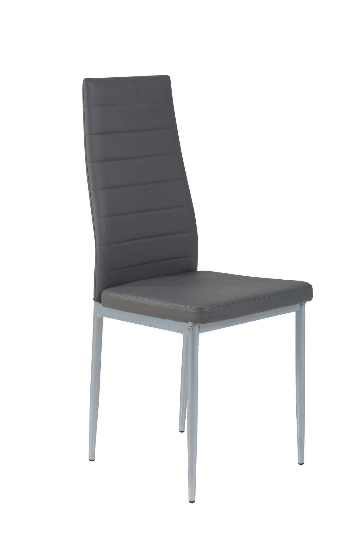 Tischgruppe Helene Grau L: 140 cm - Grau, MODERN, Holzwerkstoff/Textil (140/80/74cm) - MID.YOU