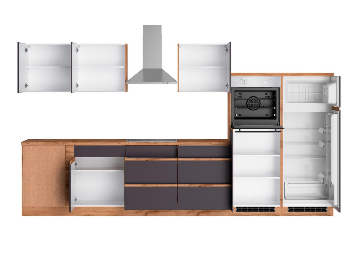 Eckküche Turin Mit Geräten 240x360 Cm Grau/eiche Dekor - Eiche Wotan/Grau, Design, Holzwerkstoff (240/360cm) - Held