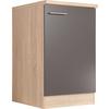 Spülenunterschrank Merle Grau, Eiche Dekor B:50cm - Eichefarben/Grau, Basics, Holzwerkstoff (50/84,8/60cm) - Respekta