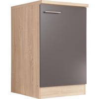 Spülenunterschrank Merle Grau, Eiche Dekor B:50cm - Eichefarben/Grau, Basics, Holzwerkstoff (50/84,8/60cm) - Respekta