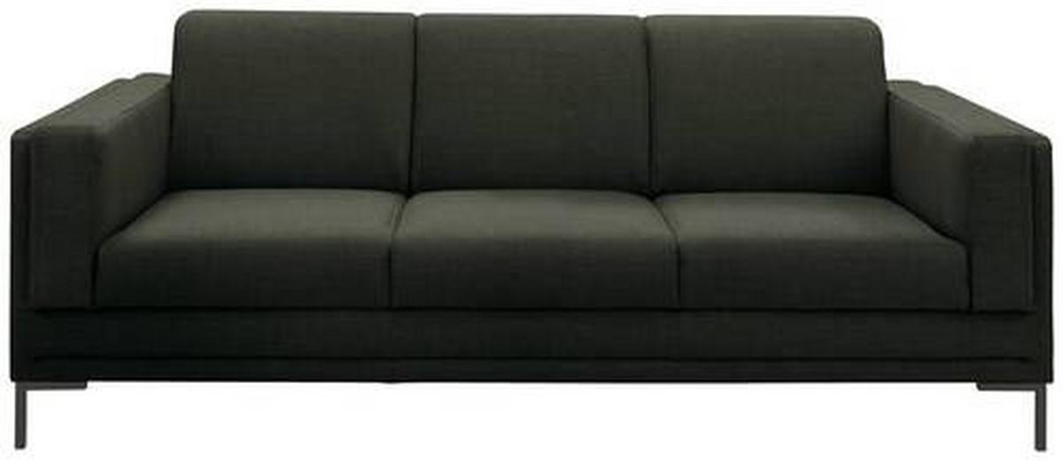 3-Sitzer-Sofa Looks Vii - Dunkelgrün/Silberfarben, Design, Textil (210/82/90cm) - LOOKS by W.Joop