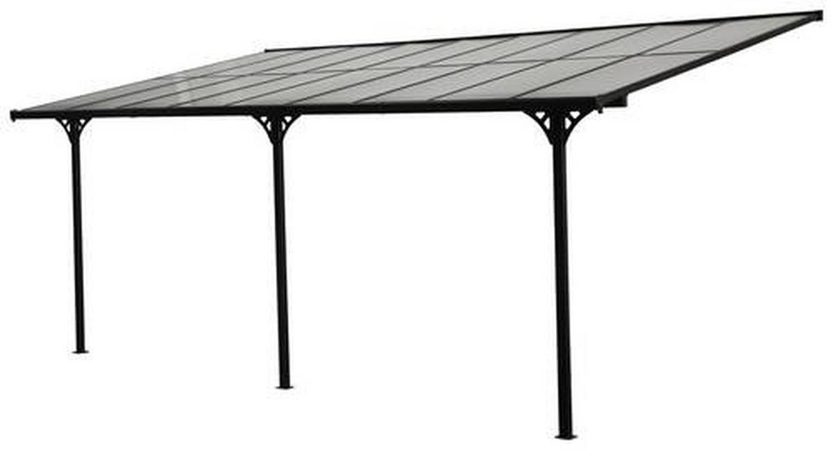 Terrassenüberdachung Bruce 556x300 Cm - Schwarz, Basics, Metall (556/225/300cm)