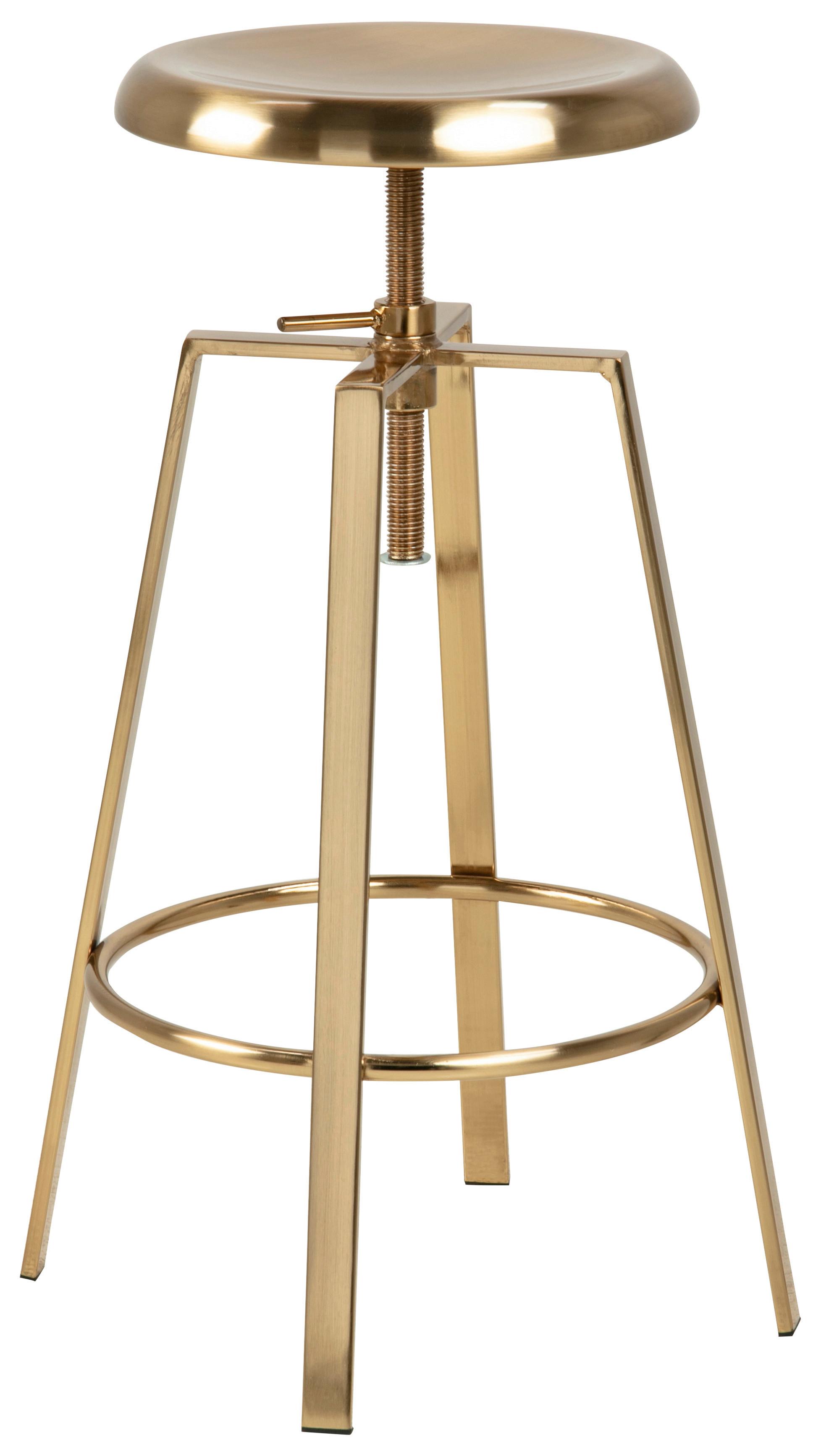 Barová Židle Goose Zlatá - barvy mosazi/barvy zlata, Design, kov (41/87/41cm) - MID.YOU