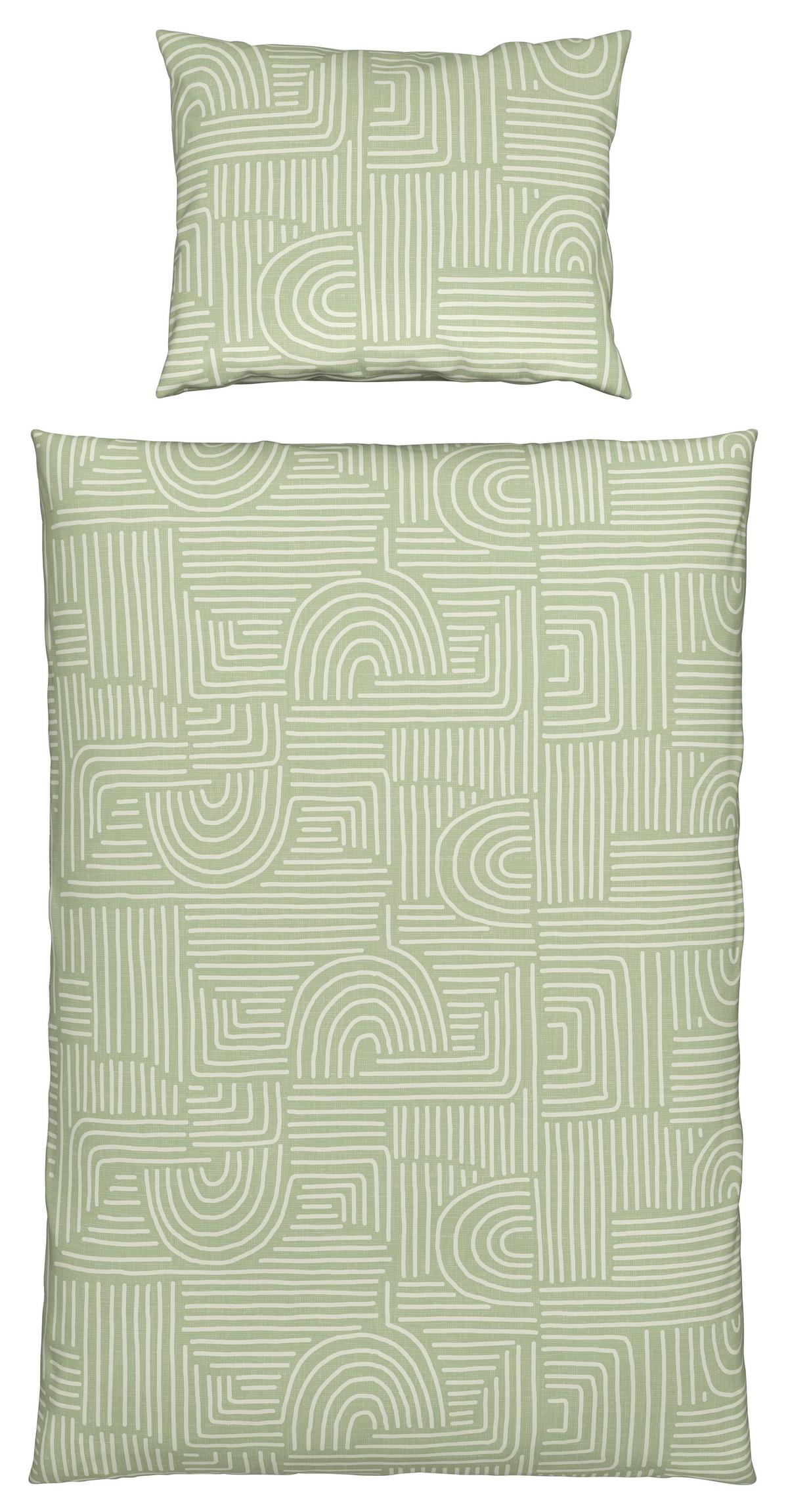 Ágyneműhuzat-garnitúra Doris - mentazöld, Modern, textil - Luca Bessoni